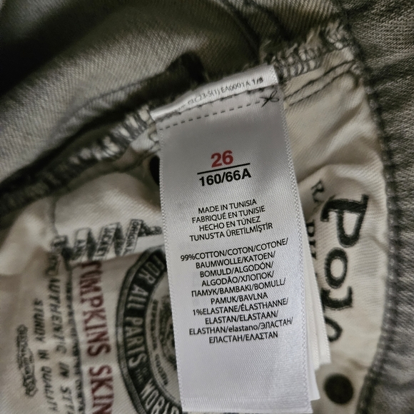 Womens Polo Ralph Lauren Tompkins Skinny Gray Jeans Size 26 - Picture 9 of 12